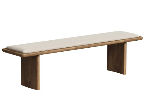 Oak Bench Chandler 3D Model