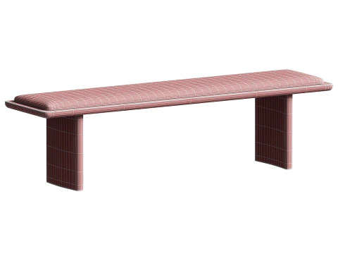 Oak Bench Chandler 3D Model
