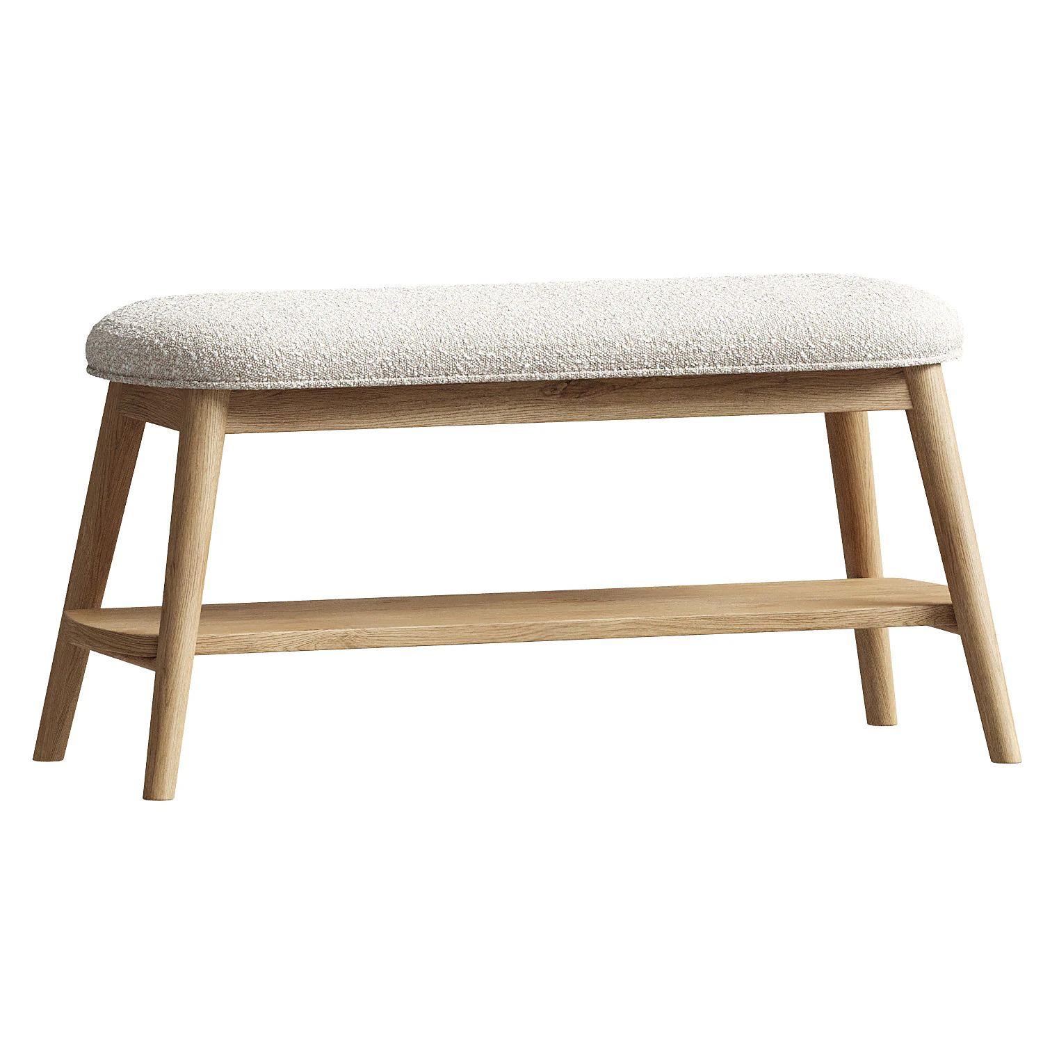 Poppy Boucle Bench 3D Model .c4d .max .obj .3ds .fbx .stl .blend