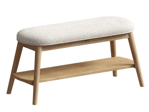 Poppy Boucle Bench 3D Model