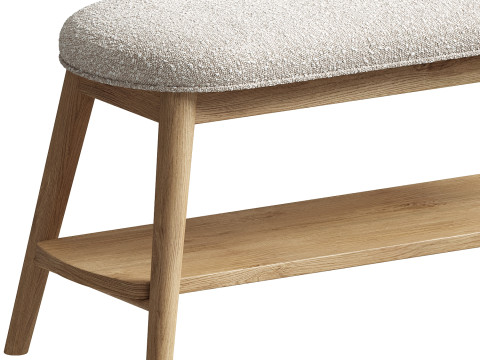 Poppy Boucle Bench 3Dモデル