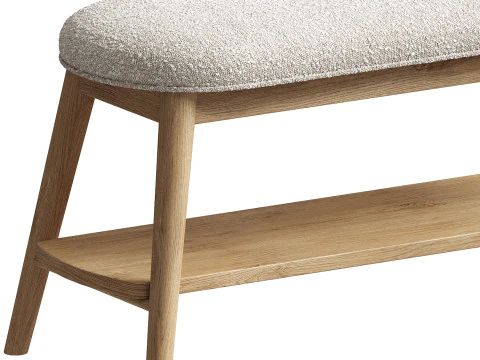 Poppy Boucle Bench 3D Model