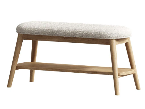 Poppy Boucle Bench 3D Model