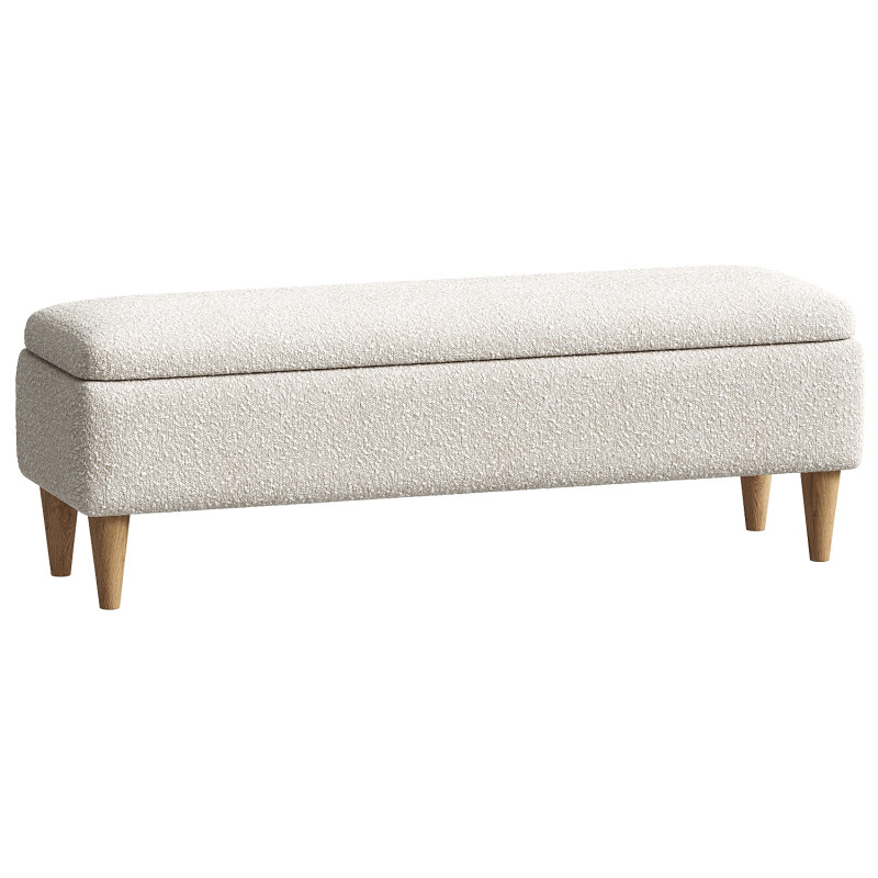 Charlotte Boucle Bench 3D Model .c4d .max .obj .3ds .fbx .stl .blend 