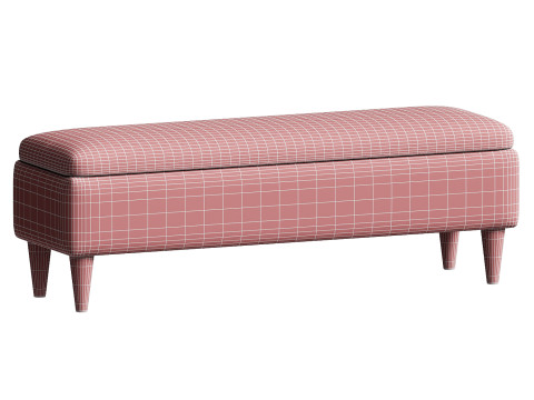 Charlotte Boucle Bench 3D Model