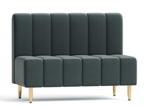 Banc en velours Daniellah Modèle 3D