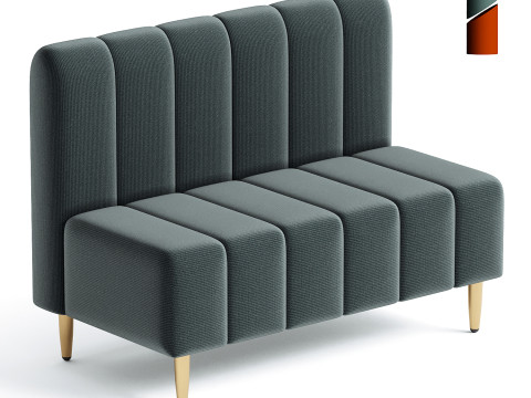 Daniellah Velvet Bench 3D Model