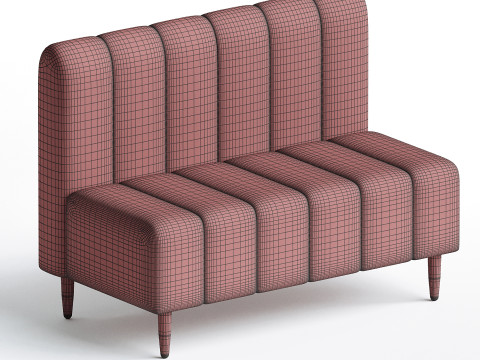 Daniellah Velvet Bench 3D Model