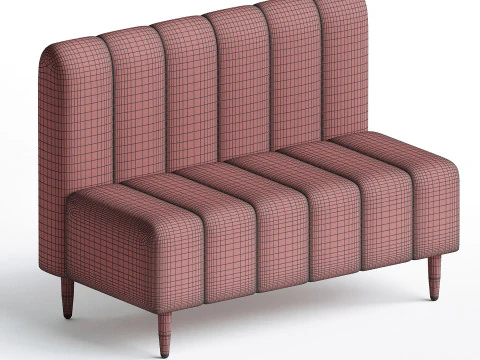 Daniellah Velvet Bench 3D Model