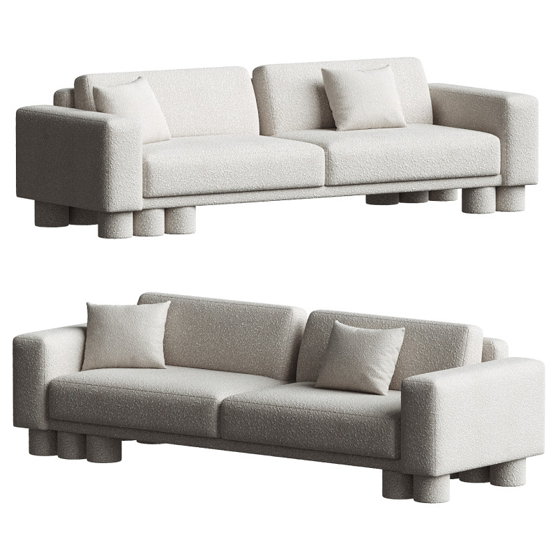 Pillar Sofa Model 3D .c4d .max .obj .3ds .fbx .stl .blend