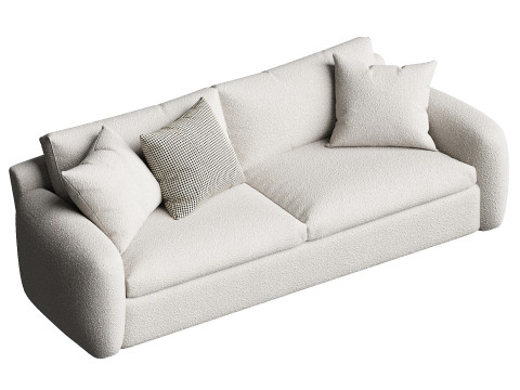 Teddy Fabric Sofa Model 3D