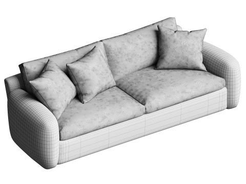 Teddy Fabric Sofa Model 3D