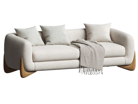 Amala Upholstered Sofa 3D मॉडल