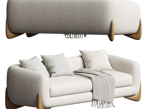 Amala Upholstered Sofa 3D Model