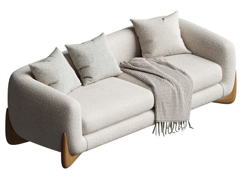 Amala Upholstered Sofa 3D Model