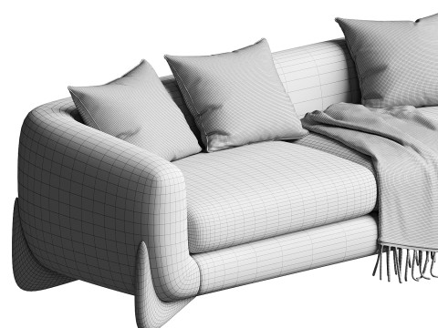 Amala Upholstered Sofa 3D Model