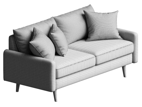 Cococon Loveseat Sofa 3D Model