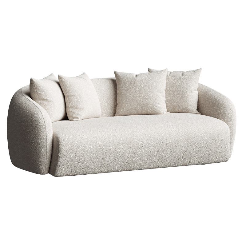 Bindiya Modern Japandi Style Boucle Fabric Sofa 3D Modell .c4d .max .obj .3ds .fbx .stl .blend 