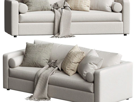 Aris 88 Track Arm Sofa 3D Model