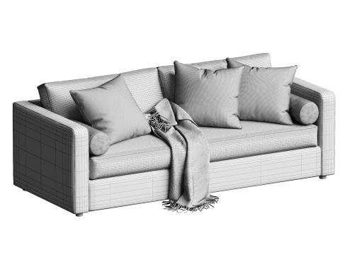Aris 88 Track Arm Sofa 3D Model