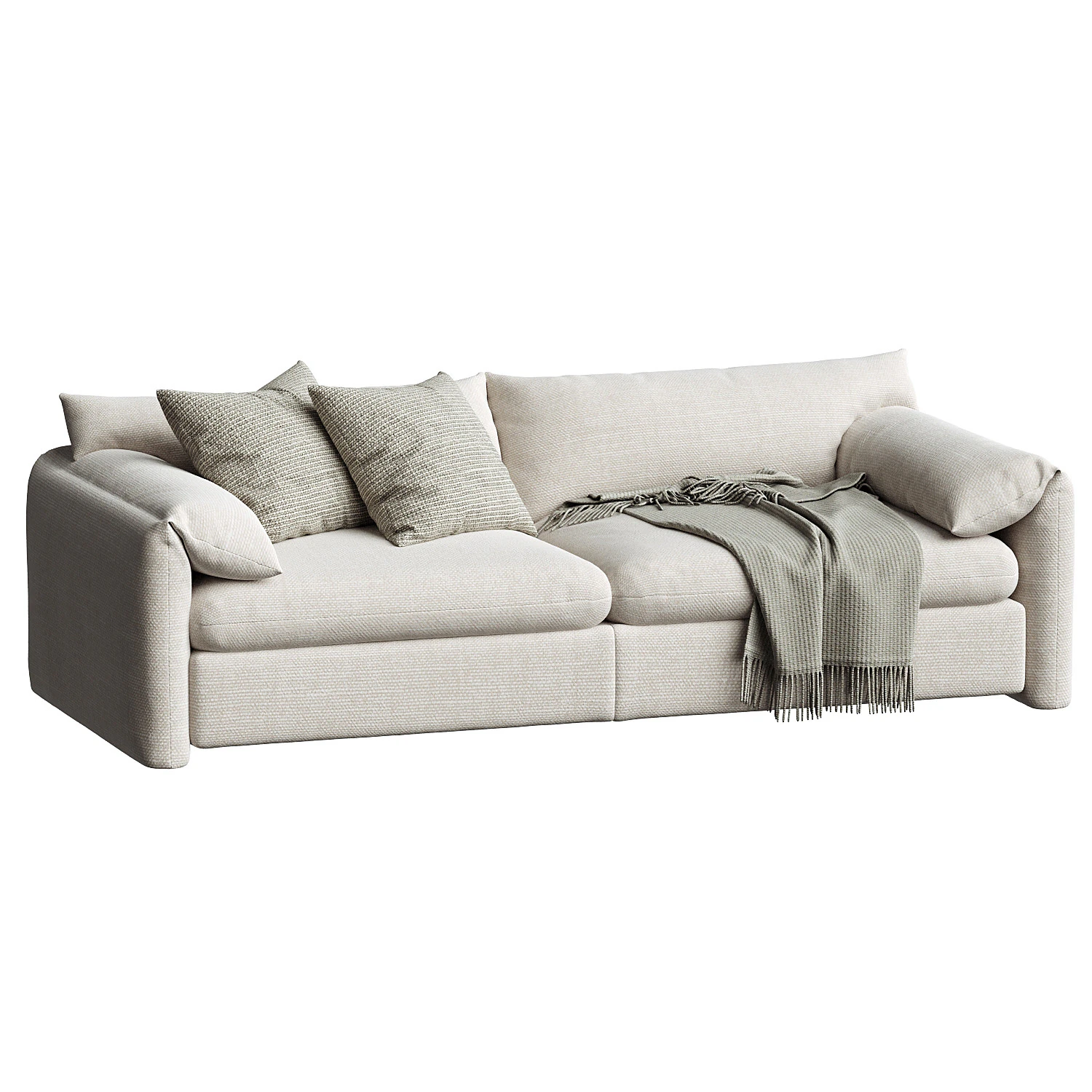 Alfie Sofa 3D Model .c4d .max .obj .3ds .fbx .stl .blend 