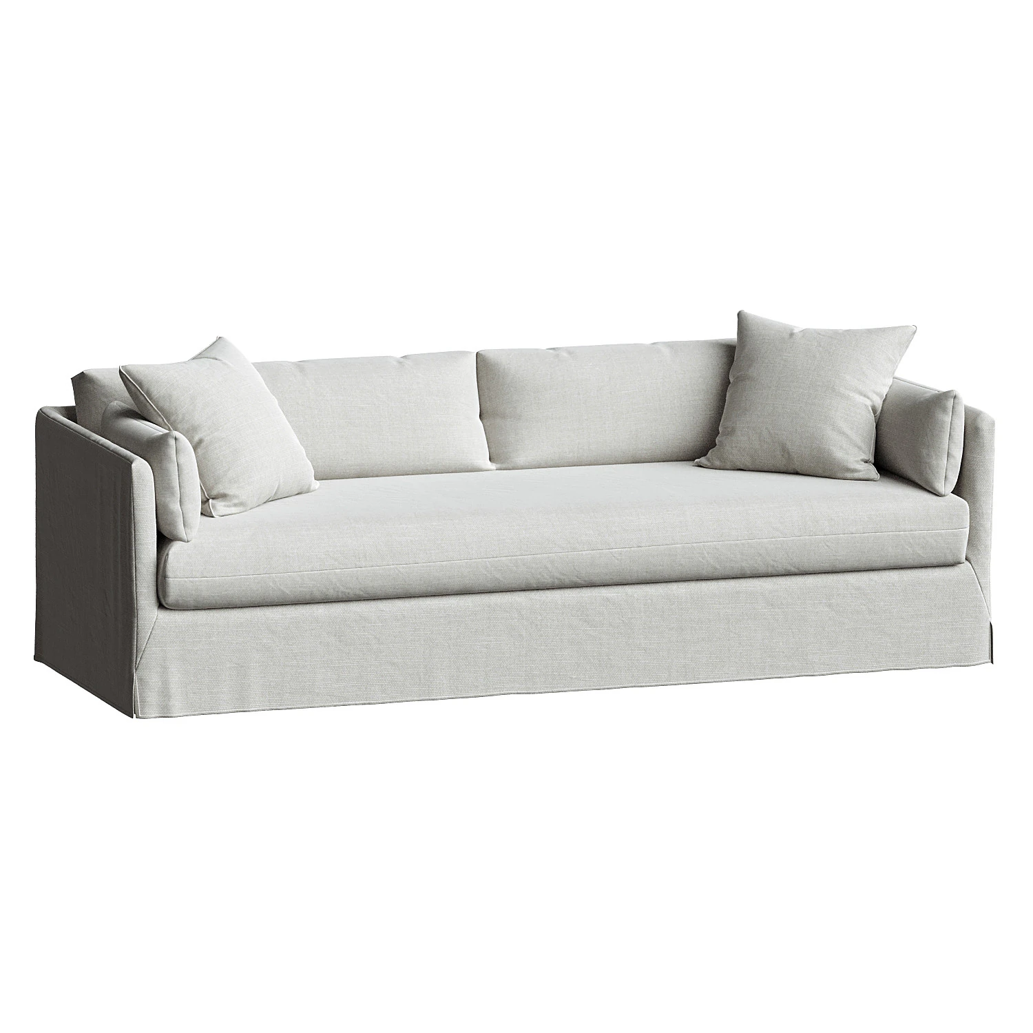 Rivera Slipcovered Sofa 3D Model .c4d .max .obj .3ds .fbx .stl .blend 