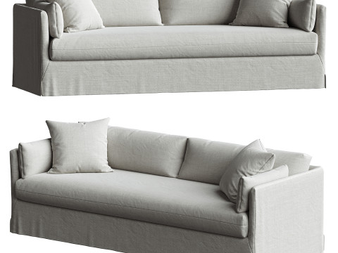 Rivera Slipcovered Sofa Modello 3D
