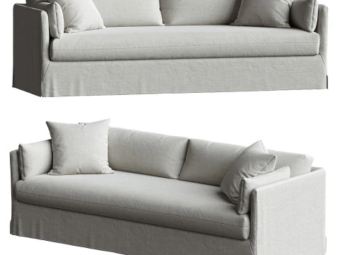Rivera Slipcovered Sofa 3D Model