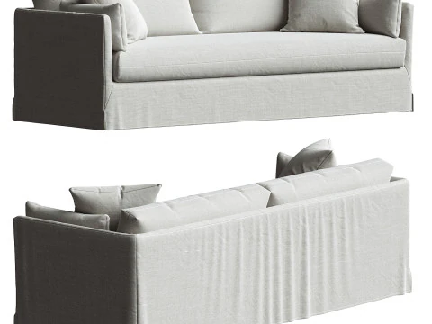 Rivera Slipcovered Sofa 3D Model