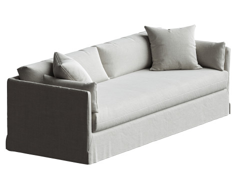 Rivera Slipcovered Sofa Modello 3D