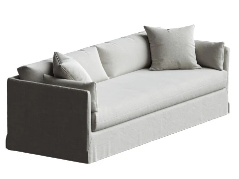 Rivera Slipcovered Sofa 3D Model
