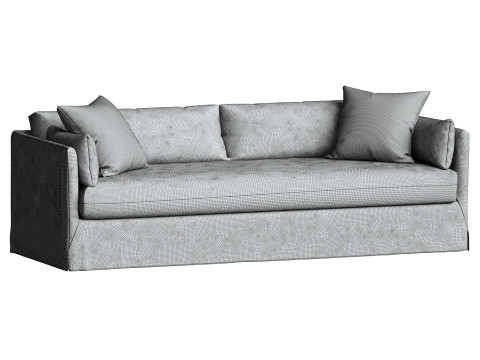 Rivera Slipcovered Sofa Modello 3D
