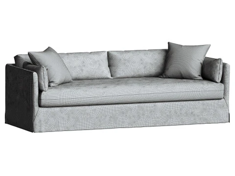 Rivera Slipcovered Sofa 3D Model