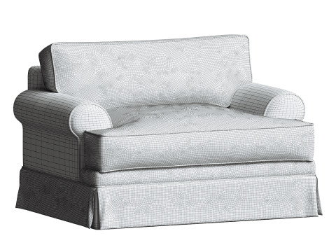 Brookner Upholstered Armchair Model 3D