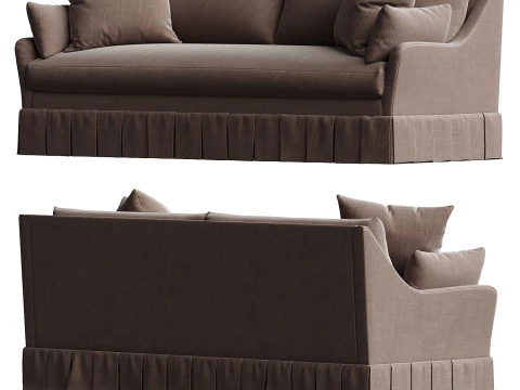 Portola Pleated Sofa 3D Model