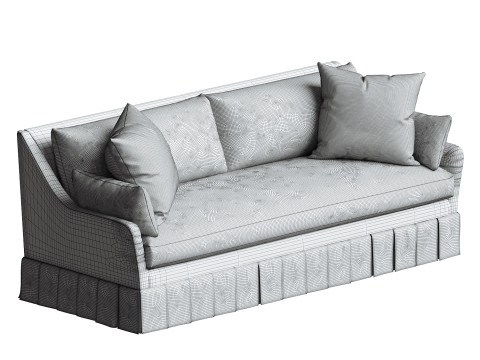Portola Pleated Sofa 3D Modell