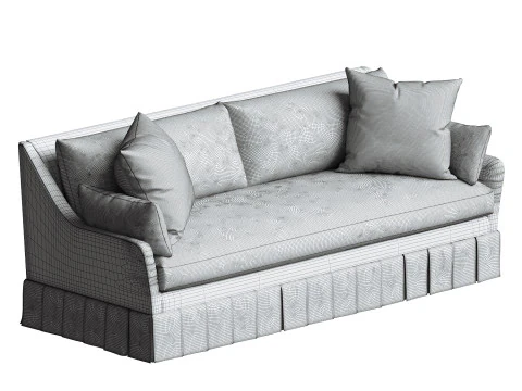 Portola Pleated Sofa 3D Model