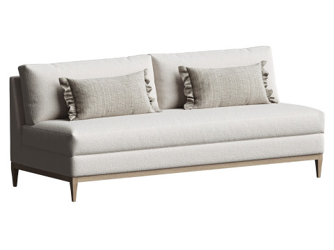 Barton Armless Sofa 3D 모델