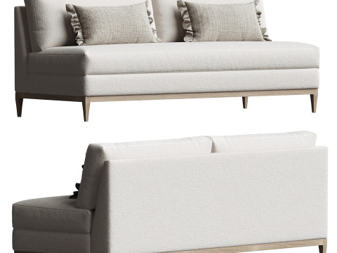 Barton Armless Sofa 3D Model