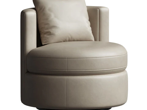 Drehstuhl aus Balboa-Leder 3D Modell