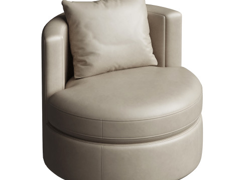 巴尔博亚皮革转椅 3D 模型