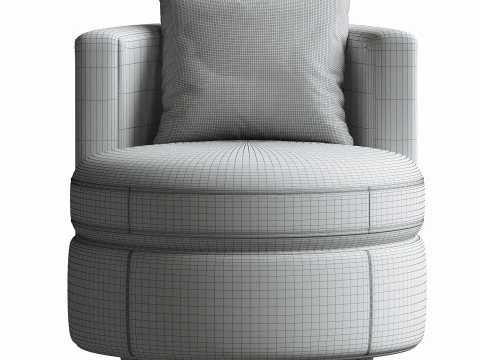 Balboa Leather Swivel Chair 3D Model