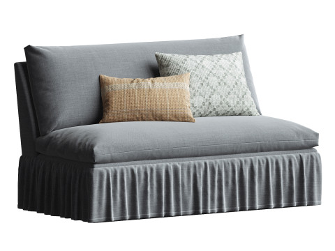 Thelma Settee Linen Model 3D