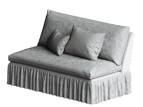 Thelma Settee Linen 3D Model