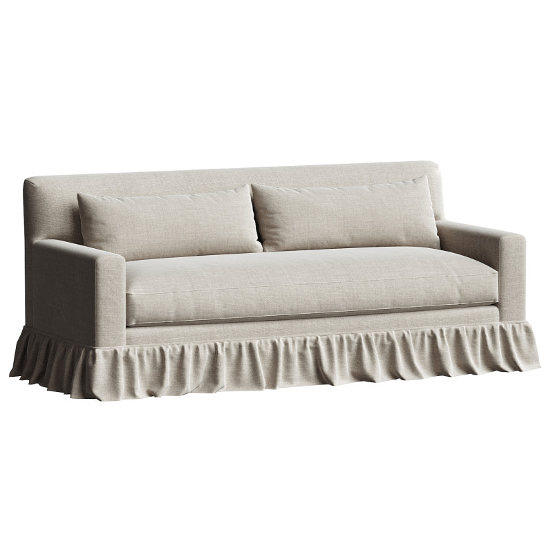 Shabby Chic Dust Ruffle Sofa 3D Модель .c4d .max .obj .3ds .fbx .stl .blend 