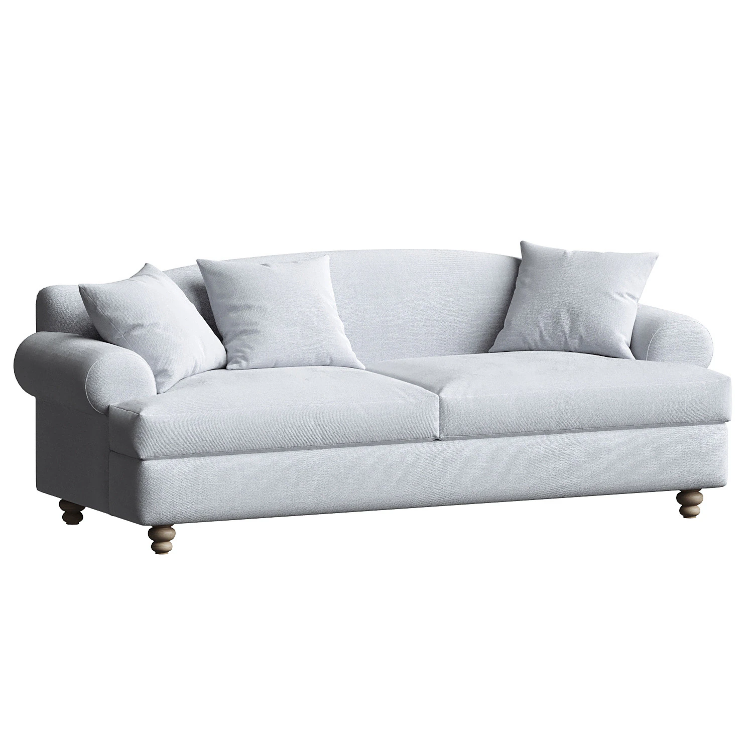 Late 20th Century European Linen Sofa 3D Model .c4d .max .obj .3ds .fbx .stl .blend