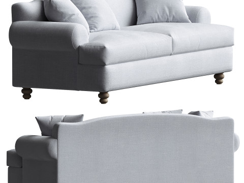 Late 20th Century European Linen Sofa 3D 模型