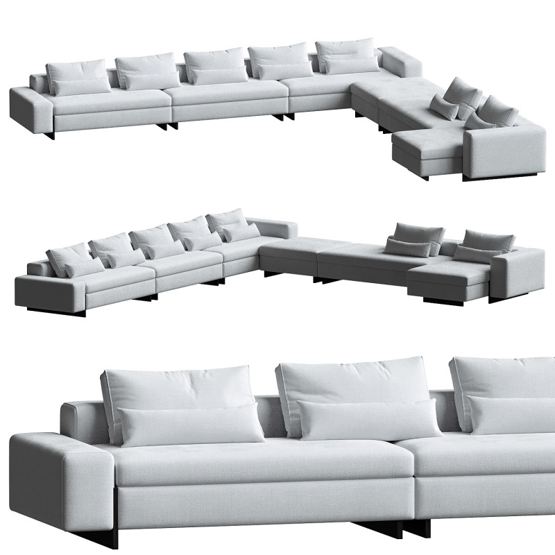 Concerto Sectional by Nicola Gallizia 3D Model .c4d .max .obj .3ds .fbx .stl .blend
