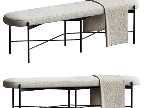 Maison Backless Bench Model 3D