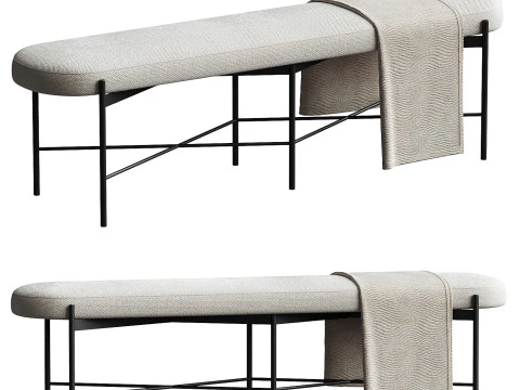 Panca senza schienale Maison Modello 3D